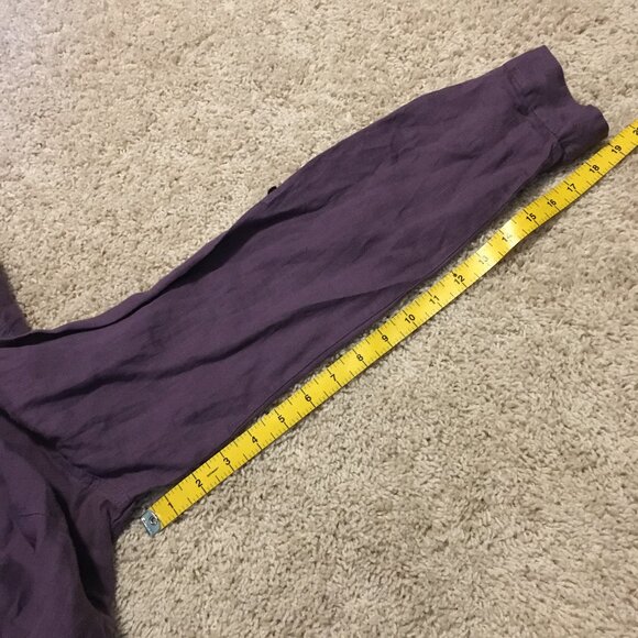 100% Linen Purple Pintuck Button Down Dress Shirt - Picture 15 of 15